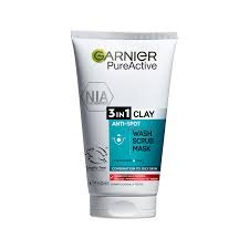 Garnier	3in1 Clay mask Scrub Wash Oily Skin